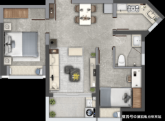 这里的人才房还设置装备摆设VRV空和谐智能家居